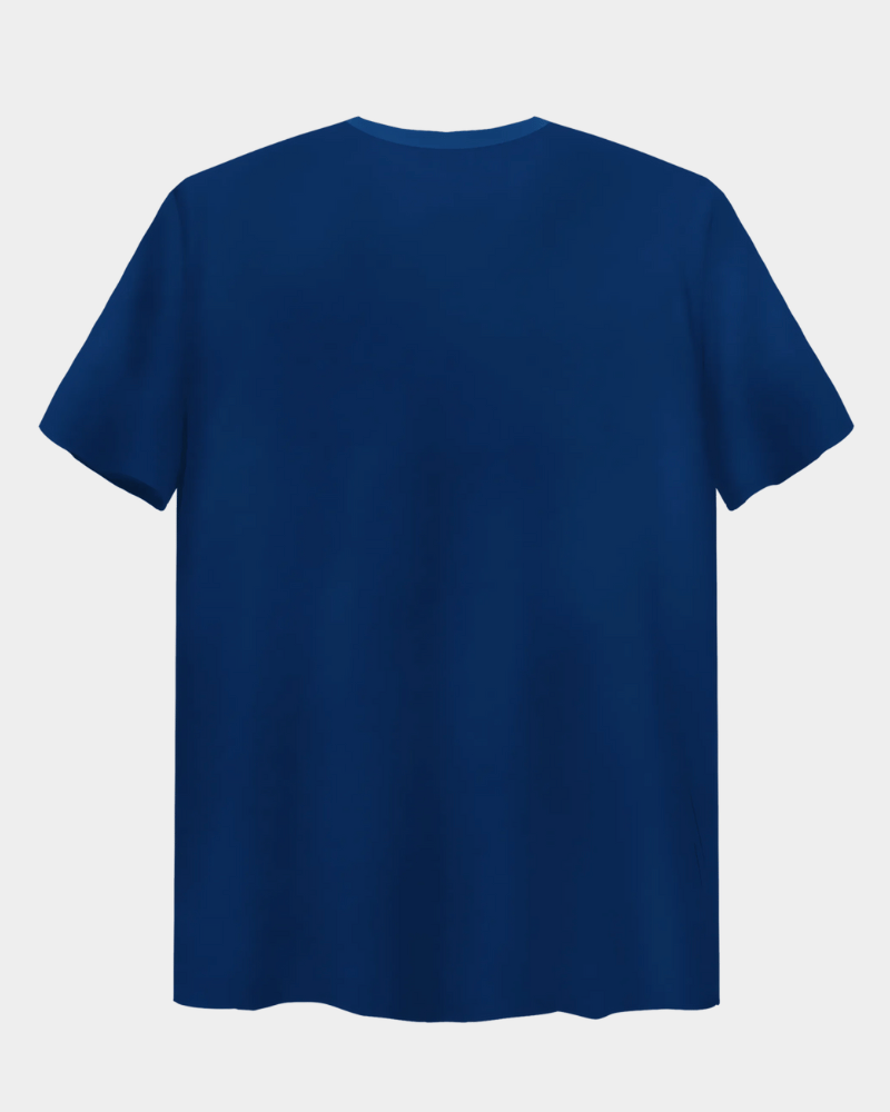 Gully Projekt plain blue t shirt back view for bold artistic t shirts for men and women